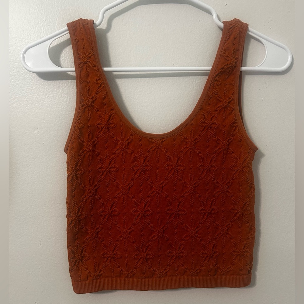 Forever 21 Rust Floral Tank Top